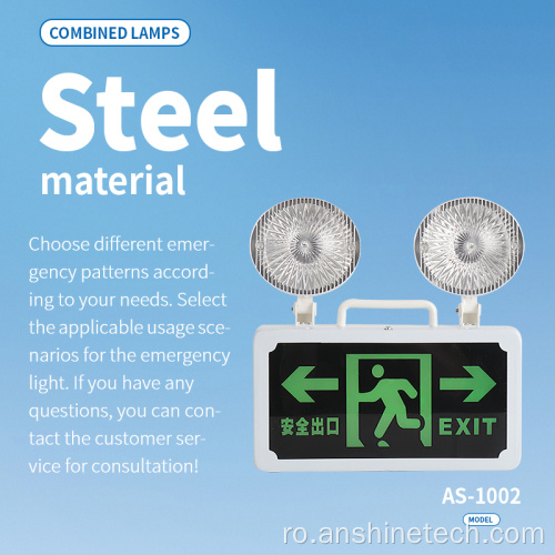 Iluminat de ieșire de urgență cu litiu de 3,7 V